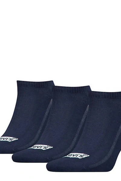Levi's Low Cut Batwing Logo Socks 3 Pack In Blue