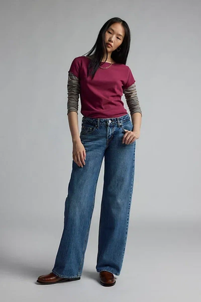 Levi's Low Loose Jean In Real Recognize Real, Women's At Urban Outfitters In Tinted Denim