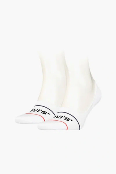 Levi's Low Rise Sports Socks 2 Pack In White