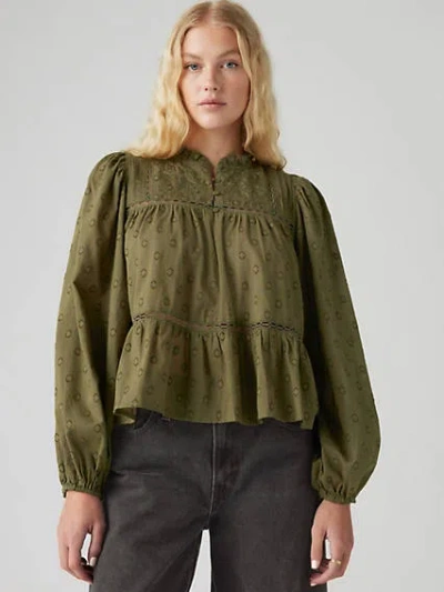 Levi's Lucia Blouse In Olive Night