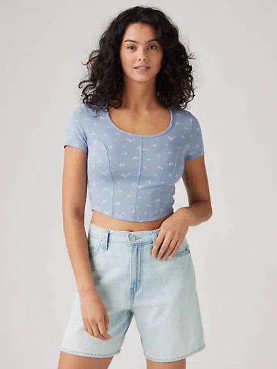 Levi's Lyra T-shirt In Dusty Blue