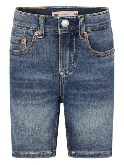 Levi's Kids' M374 Denim Shorts In 蓝色