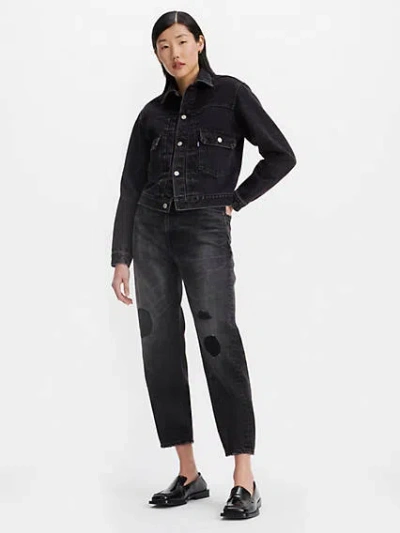 Levi's Made In Japan Barrel Women's Jeans 27 In Black Gold