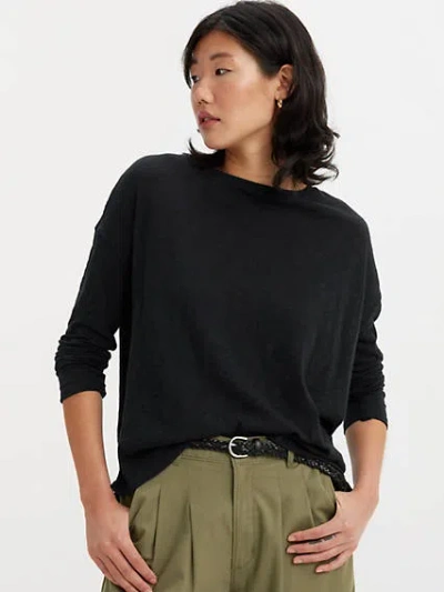 Levi's Margot Long Sleeve T-shirt In Anthracite Night