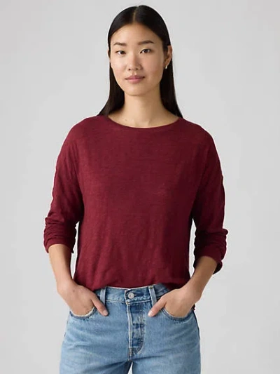 Levi's Margot Long Sleeve T-shirt In Zinfandel