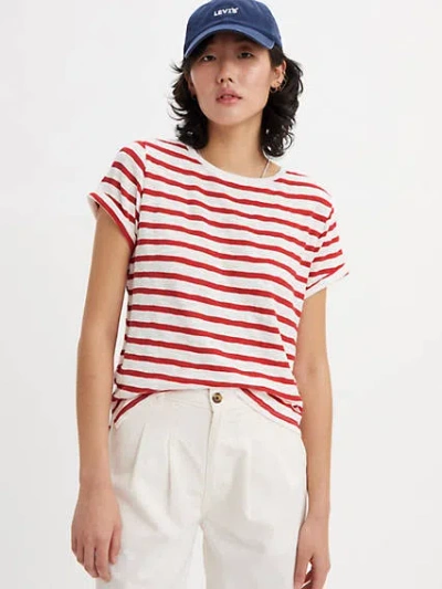Levi's Margot Short Sleeve T-shirt In Captain Stripe