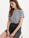 Levi's Margot Short Sleeve T-shirt In Captain Stripe Peaco
