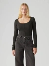 Levi's Mars Corset Long Sleeve T-shirt In Caviar