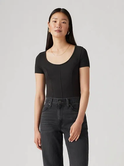 Levi's Mars Corset T-shirt In Caviar