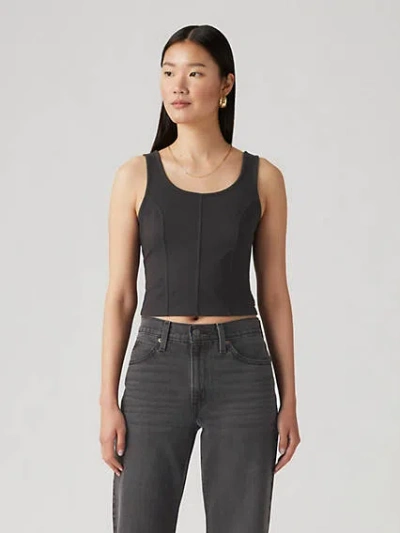 Levi's Mars Corset Tank Top In Caviar
