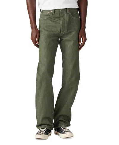 Levi's Men's 501 Original Shrink-to-fit Non-stretch Jeans In Green Stf