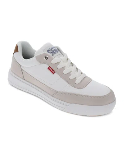 Levi's Men's Aden Fashion Athletic Lace Up Sneakers In White,natural