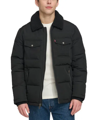 Levi's Men's Aviator Puffer Jacket In Black