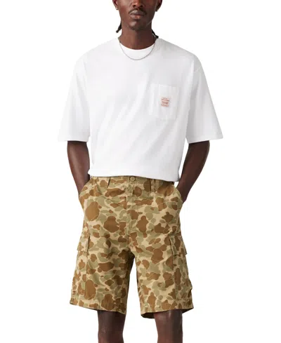 Levi's Men's Carrier 12.5" Cargo Shorts In Camo Harvet Gold