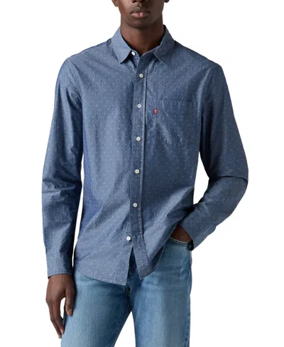 Levi's Men's Classic 1 Pocket Regular-fit Long Sleeve Shirt In Indigo