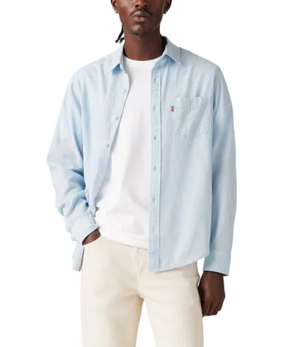 Levi's Men's Classic 1 Pocket Regular-fit Long Sleeve Shirt In Niagra Mist