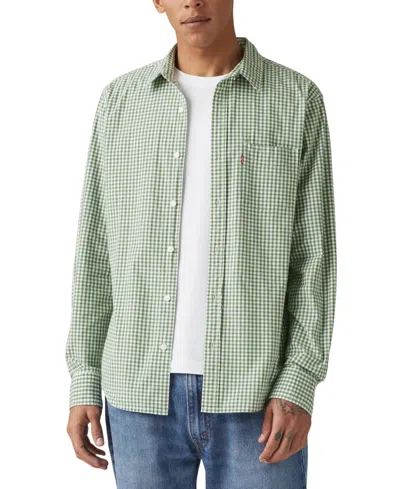 Levi's Men's Classic 1 Pocket Regular-fit Long Sleeve Shirt In Vineyard Green