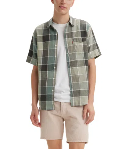 Levi's Men's Classic 1 Pocket Short Sleeve Regular Fit Shirt In Josiah Pla