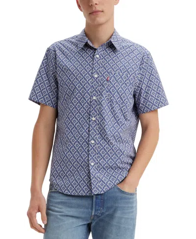 Levi's Men's Classic 1 Pocket Short Sleeve Regular Fit Shirt In Marquise D