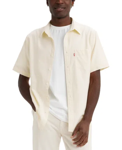 Levi's Men's Classic 1 Pocket Short Sleeve Regular Fit Shirt In Pear Sorbe