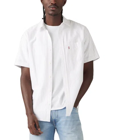 Levi's Men's Classic 1 Pocket Short Sleeve Regular Fit Shirt In Blue