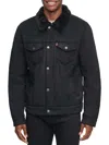 Levi's Men's Classic Fit Faux Shearling Lined Bomber Jacket In Black