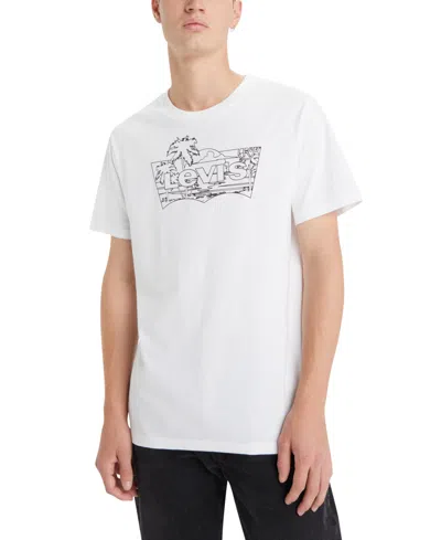 Levi's Men's Classic-fit Logo Outline Graphic T-shirt In Palm Outli