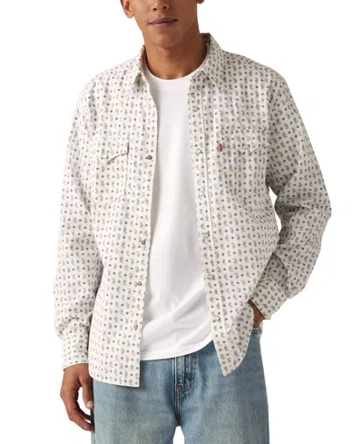 Levi's Men's Classic Standard Fit Western Shirt In Egret