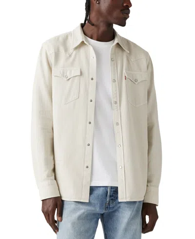 Levi's Men's Classic Standard Fit Western Shirt In Silver Birch