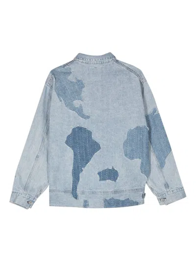 Levi's Patchwork-design Denim Jacket In Clear Blue