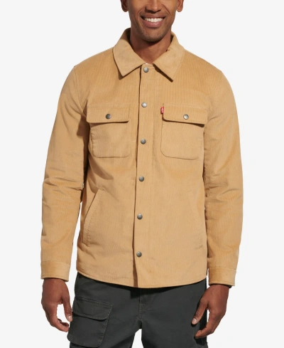 Levi's Men's Corduroy Shirt Jacket In Tan