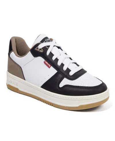 Levi's Men's Drive Lo Lace Up Sneaker In White,black,khaki