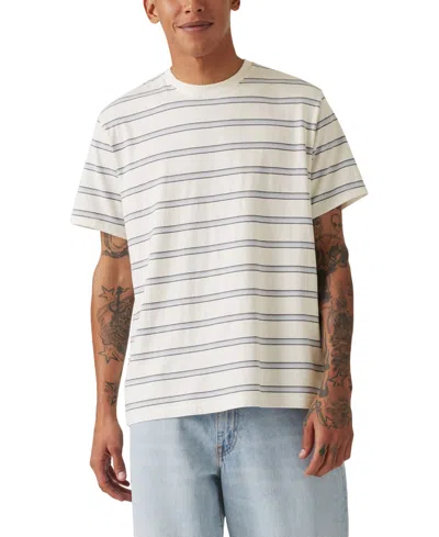 LEVI'S MEN'S ESSENTIAL RELAXED FIT SHORT SLEEVE STRIPED CREWNECK T-SHIRT