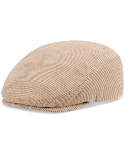 Levi's Men's Fleece-lined Corduroy Flat Top Ivy Hat In Khaki
