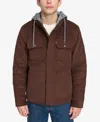 Levi's Hooded Corduroy Jacket In Chocolate Brown