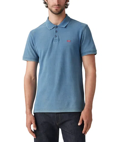 Levi's Men's Housemark Regular Fit Short Sleeve Polo Shirt In Indigo