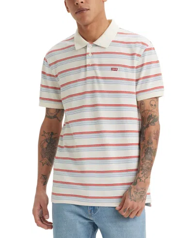 Levi's Men's Housemark Regular Fit Short Sleeve Polo Shirt In Kai Stripe