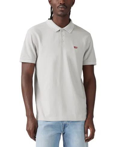 Levi's Men's Housemark Regular Fit Short Sleeve Polo Shirt In Vapor Grey