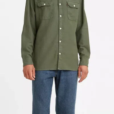 Levi's Men's Jackson Worker Shirt In Thyme In Green