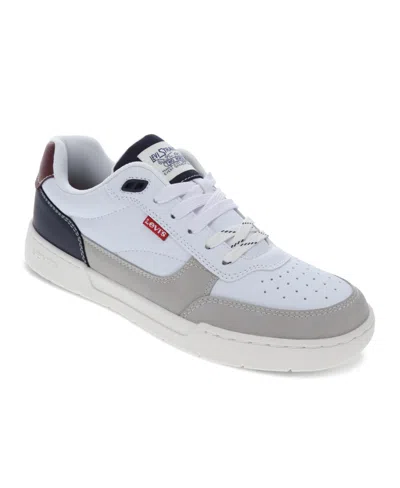 Levi's Men's La Jolla Comfort Lace Up Sneakers In White,cement,navy