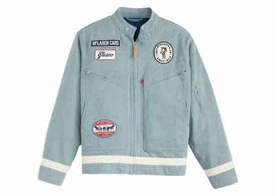 Pre-owned Levi's Men's Levis X Mclaren Racing Jacket In Light Indigo