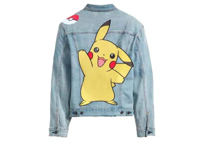 Pre-owned Levi's Men's Levis X Pokémon Vintage Trucker Jacket In Denim
