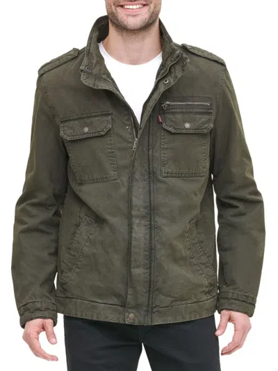 Levi's Men's Military Field Jacket In Olive