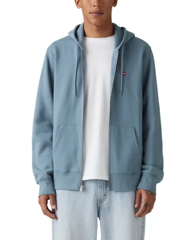 Levi's Men's Non-graphic Zip-up Standard Fit Hoodie In Steam Blue