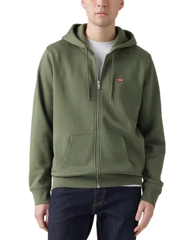 Levi's Men's Non-graphic Zip-up Standard Fit Hoodie In Thyme
