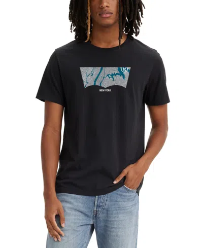 Levi's Men's Ny Standard-fit Logo Graphic T-shirt In Mineral Black