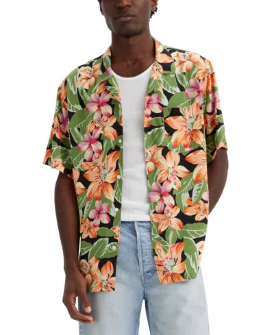 Levi's Men's Printed Relaxed Short-sleeve Camp Shirt In Andromeda