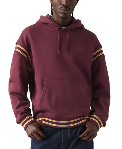 Levi's Men's Relaxed Fit Athletic Long Sleeve Logo Graphic Hoodie In Small Circ