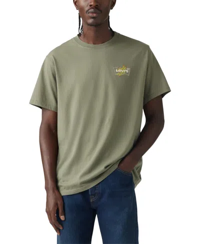 Levi's Men's Relaxed Fit Box Tab Short Sleeve Logo Graphic Crewneck T-shirt