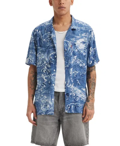 Levi's Men's Relaxed-fit Camp Collar Shirt In Coastal Wa